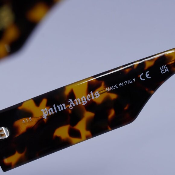 Palm Angels PERI002 PALM 6054 Sunglasses Havana Rectangle Frame, Green Lenses - Picture 8 of 10